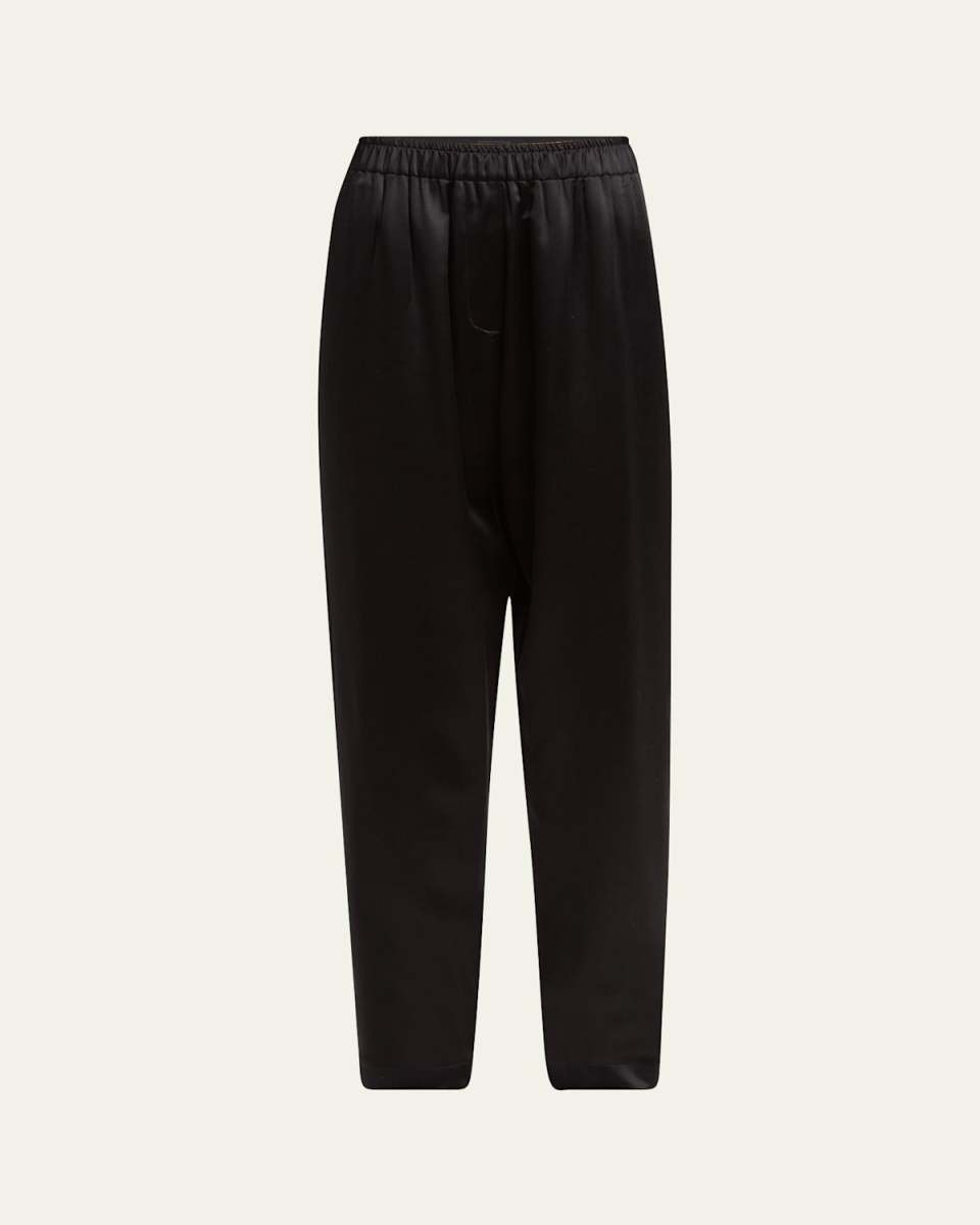 Pull-On Silk Trousers